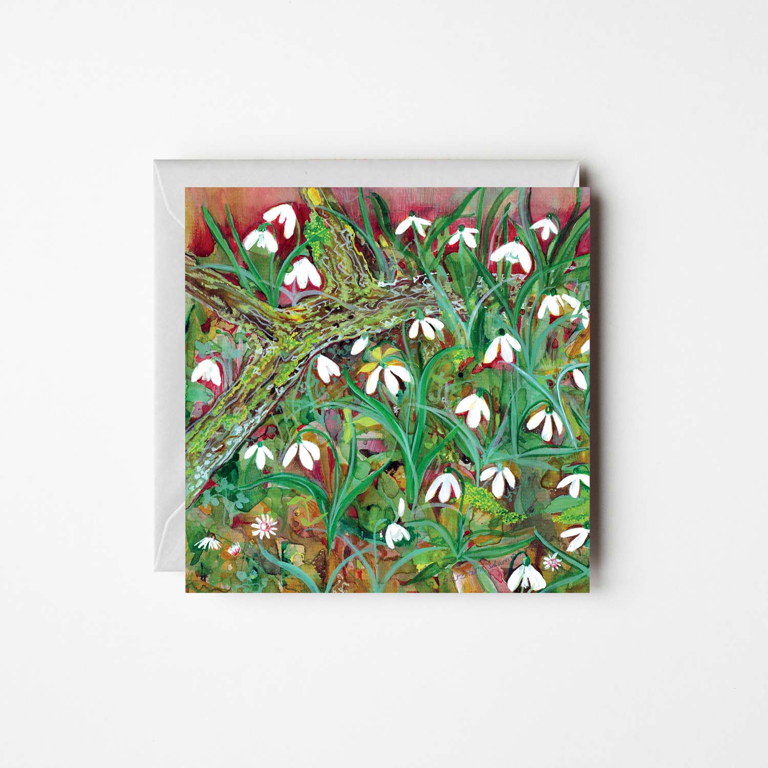 Snowdrops Card White Envelope