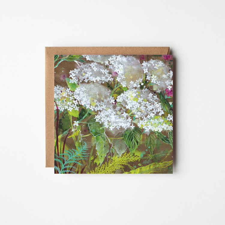 White Hydrangea Card Craft Envelope